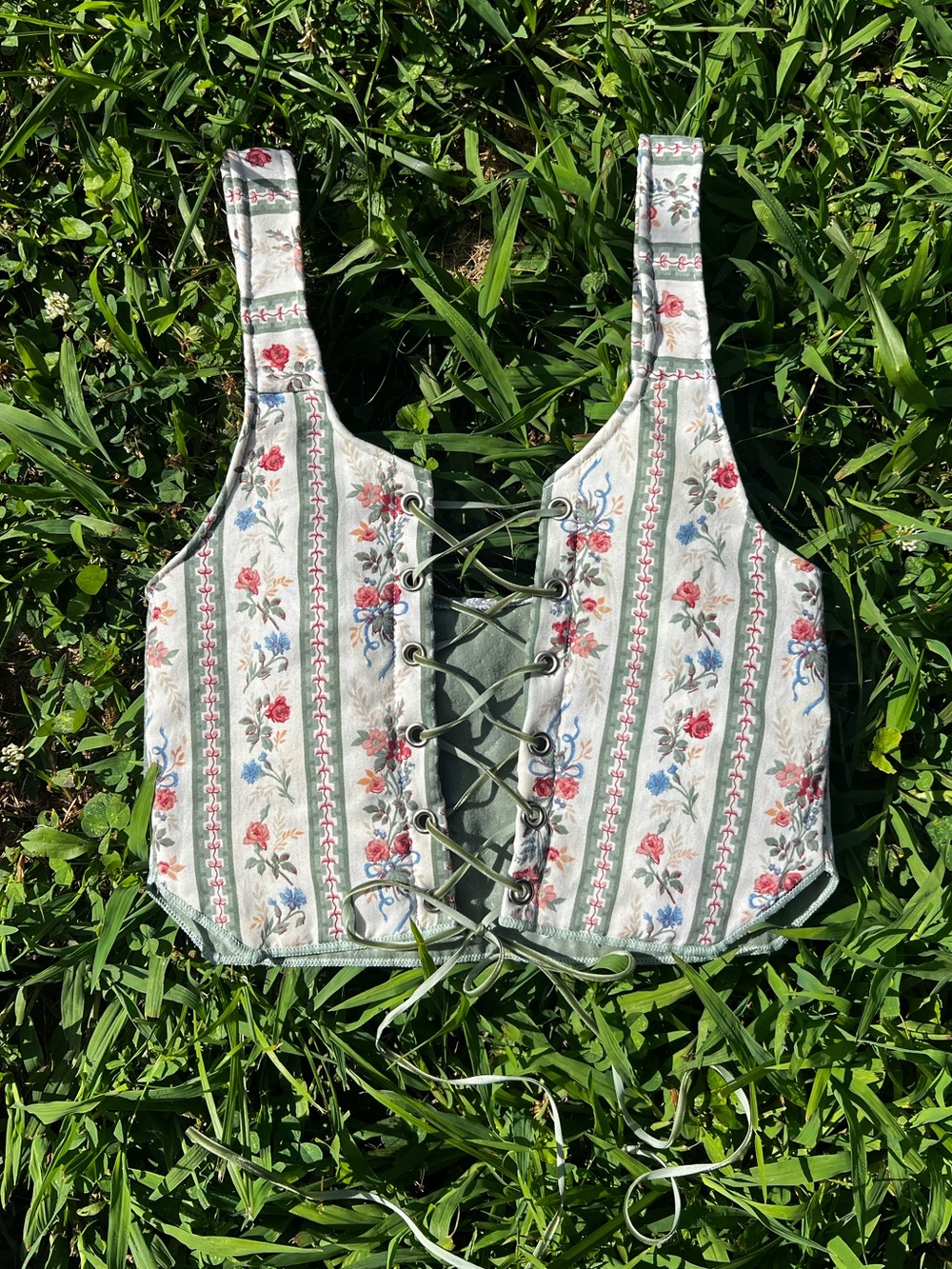 VINTAGE Handmade corset vest top, handmade corset top, corset vest ⚔️ - Picture 6 of 7